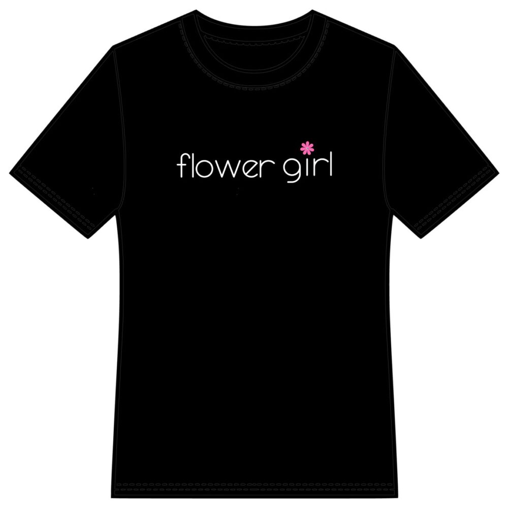 flower girl shirt with rhinestone