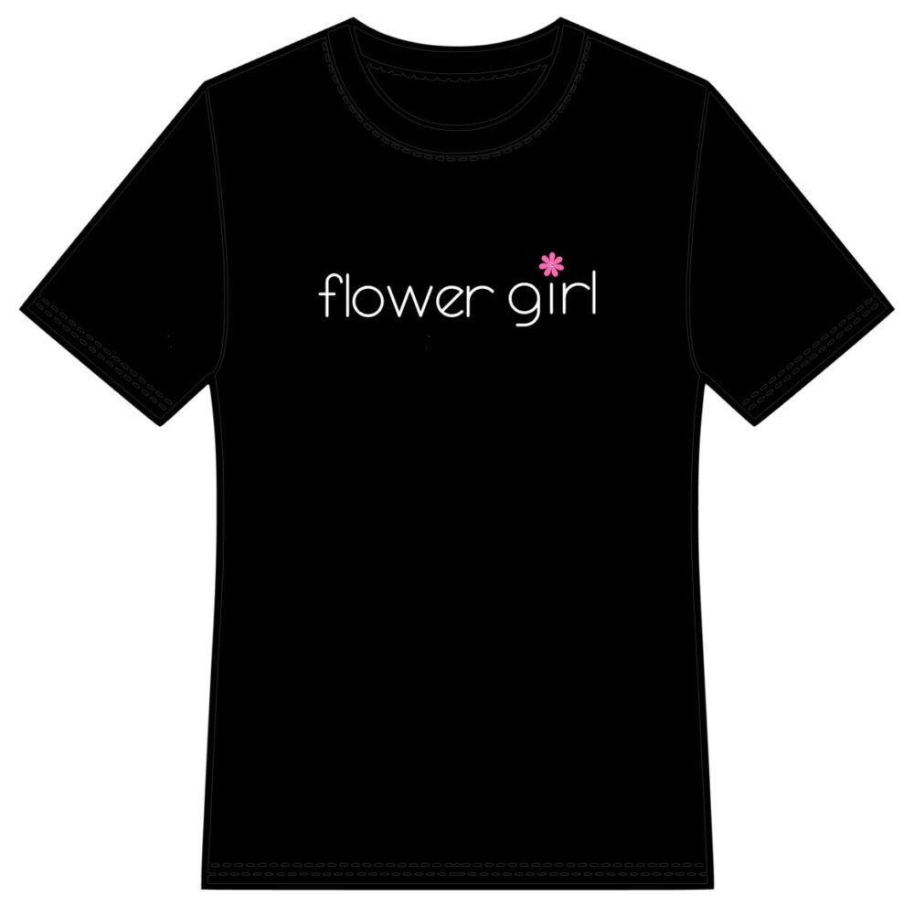 flower girl shirt with rhinestone